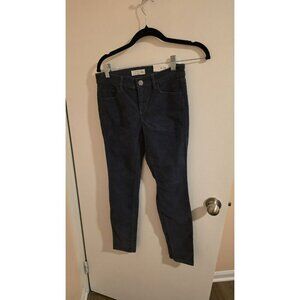 Loft Corduroy Pants Womens Size 0 25P 25Wx27L Stretch Blue Turquoise NWT Skinny